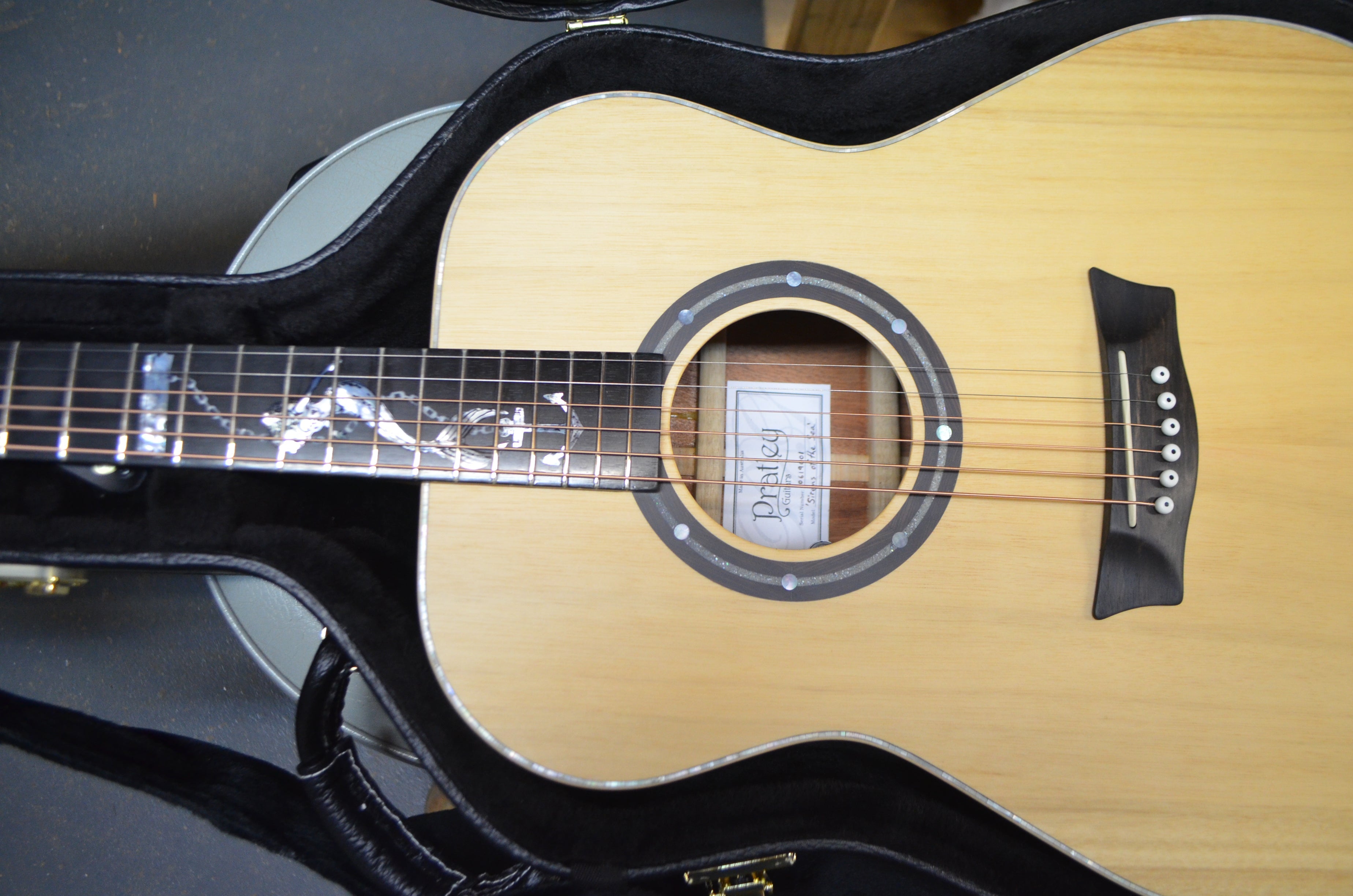 beautiful custom acoustic guitar